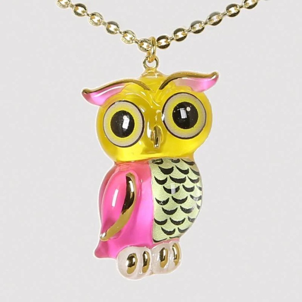 Glass Baron Owl Necklace In Gift Box